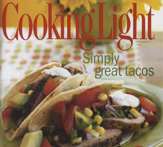 Cooking Light magazine cover.