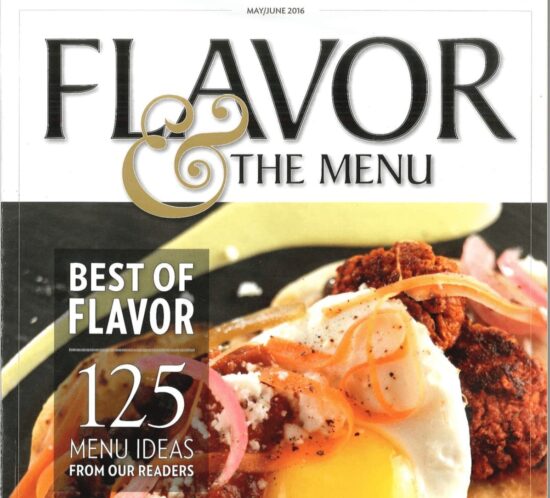 Flavor & The Menu magazine cover.