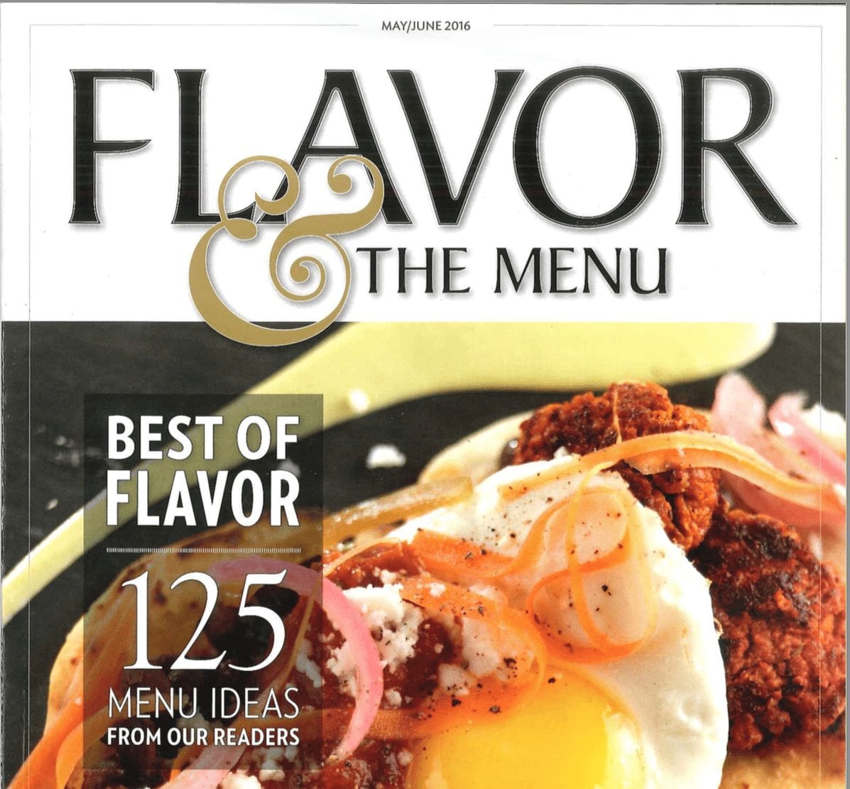 Flavor & The Menu magazine cover.