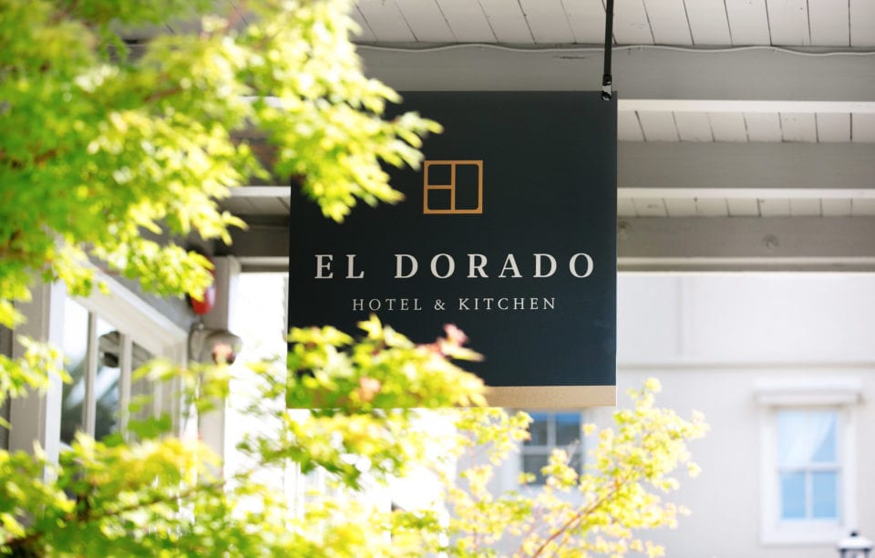 El Dorado Hotel & Kitchen sign.
