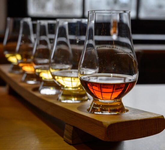 A photo of whiskey at a Sonoma County distillery