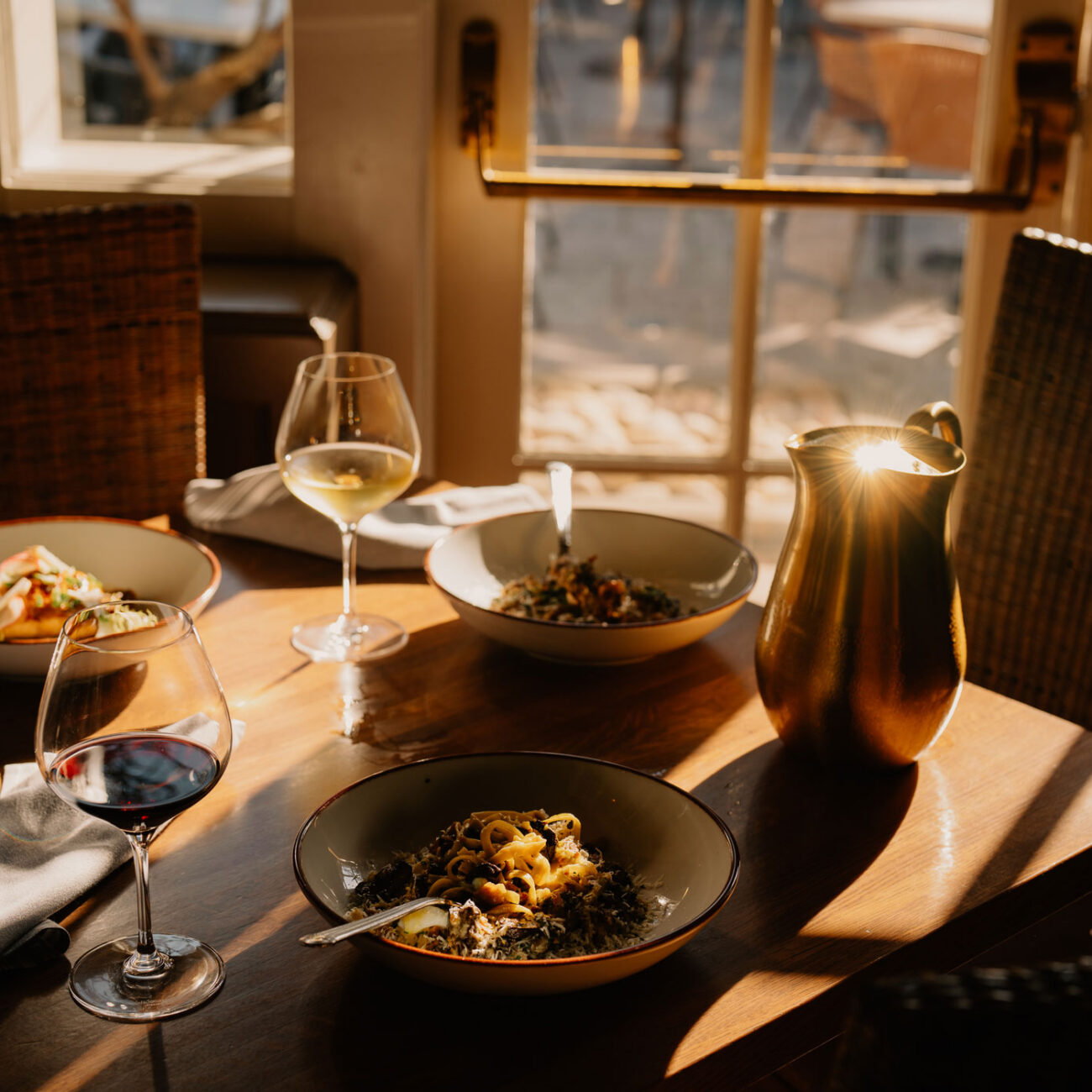 Dining table set at El Dorado Kitchen